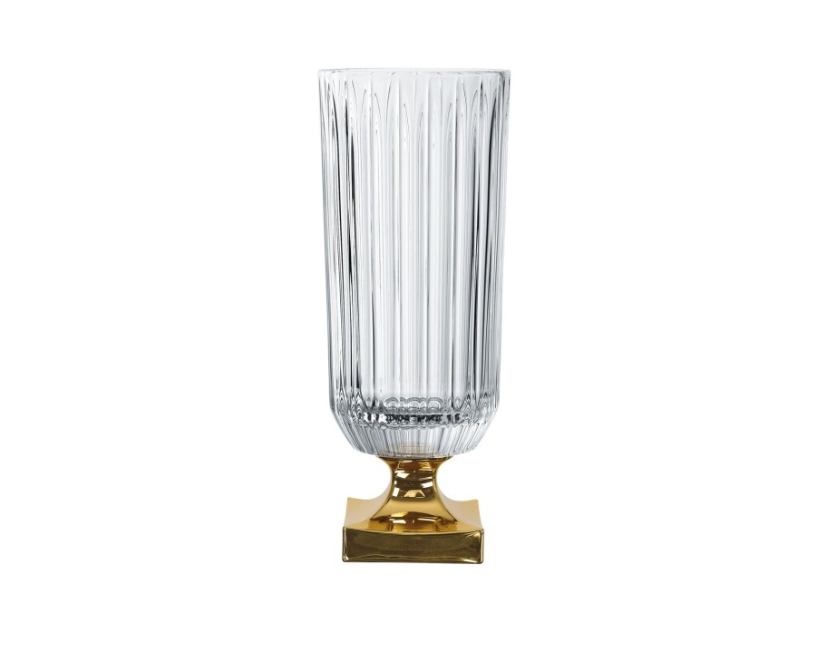 Living Spiegelau | Nachtmann Minerva Vase Mit Fus - Gold 40Cm | 15.9In