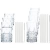 Cocktailglaser & Barware Spiegelau | Spiegelau Elegance Becher + Glastrinkhalme