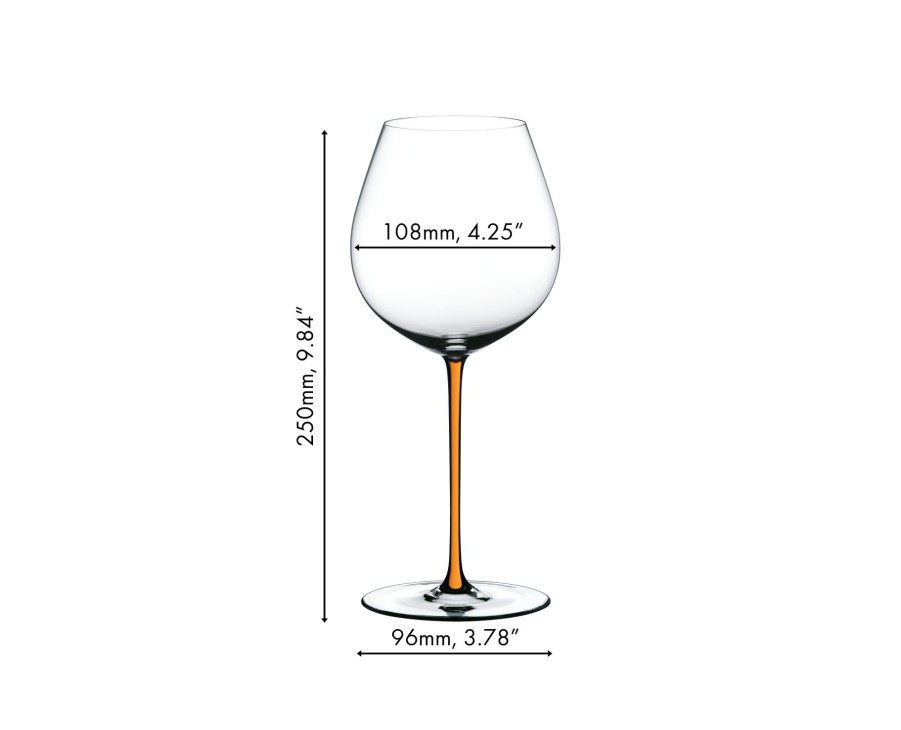 Rotweinglaser Spiegelau | Riedel Fatto A Mano Pinot Noir - Orange