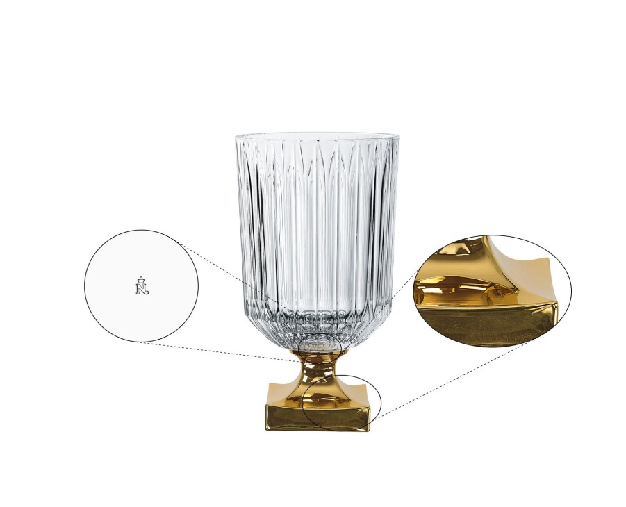 Living Spiegelau | Nachtmann Minerva Vase Mit Fus - Gold 32Cm | 12.4In