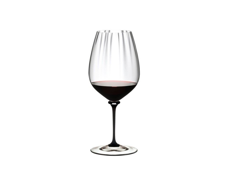 Rotweinglaser Spiegelau | Riedel Fatto A Mano Performance Cabernet/Merlot - Schwarzer Stiel